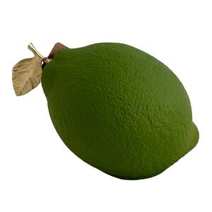 Elegant Green Lemon with Gold Leaf Accent